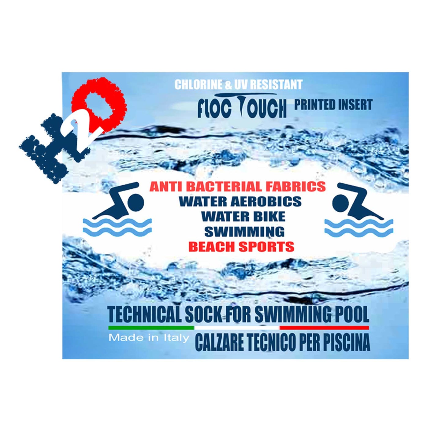 Brizza Calza H2O Grip da piscina 0614 nero