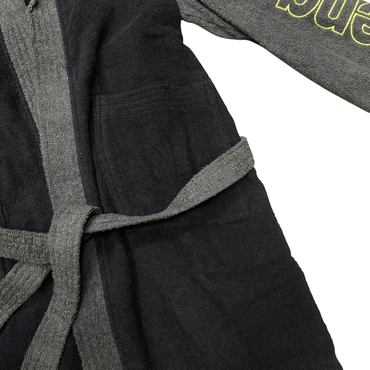 Arena Accappatoio Cotton Robe Bicolor 011690 550 Nero-Asfalto – Comfort Assorbente