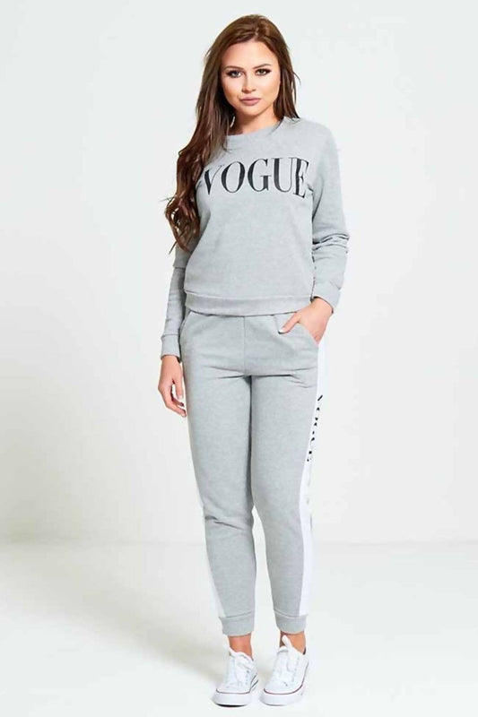 Tuta Sportiva Donna con Stampa alla Moda - Completo Due Pezzi Elegante