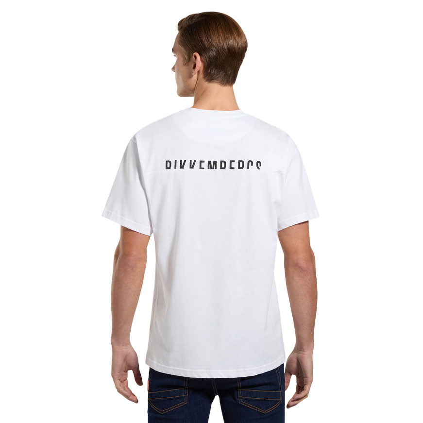 Bikkembergs maglietta manica corta da uomo in cotone jersey BMT0702 1000 bianco