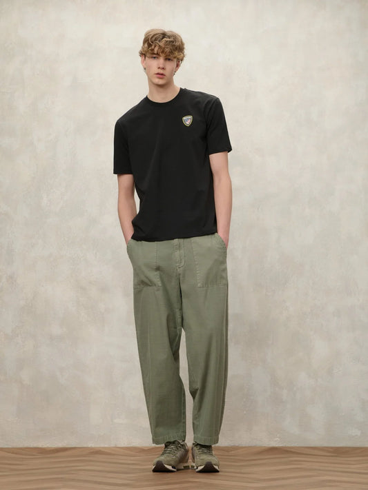 Blauer uomo maglietta in cotone manica corta 26SBLUH02284-007480 999 nero