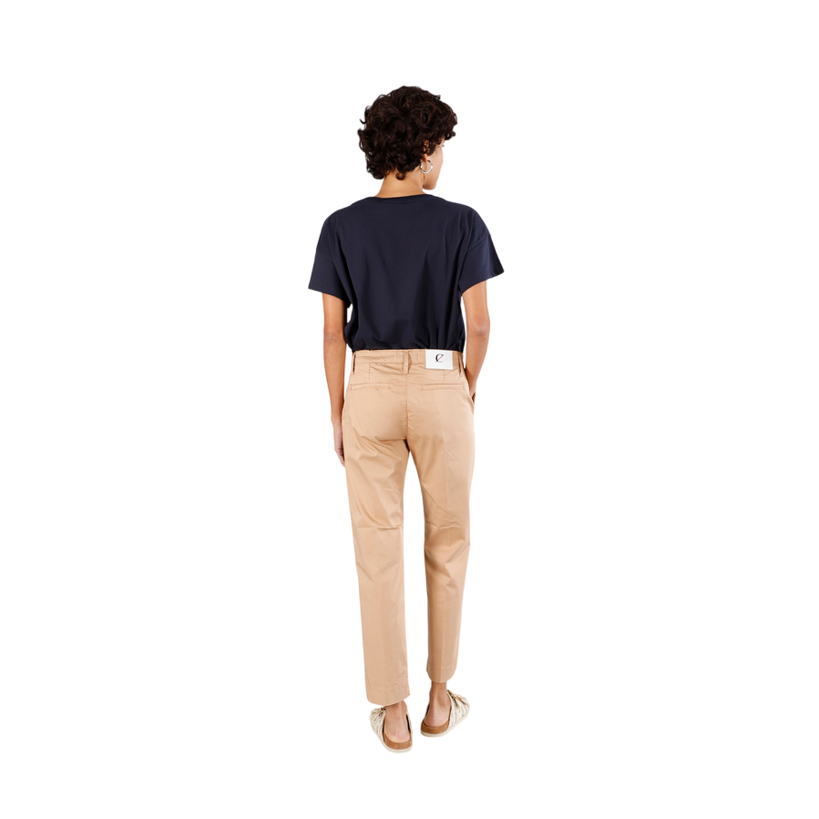 CafèNoir pantalone a sigaretta da donna in tinto capo C7JP0225 M0667 ginger