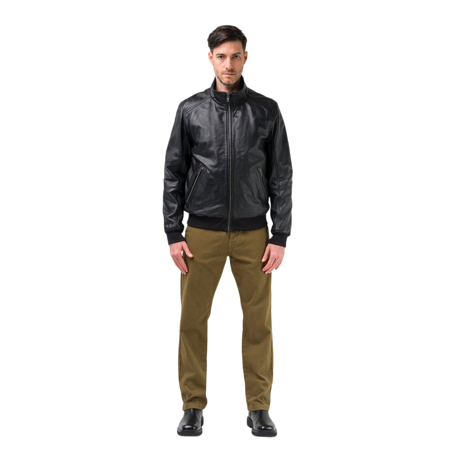 Giacca Bomber Pelle Uomo Censured JMPHAM SHO3 90 Nero | Vera Pelle