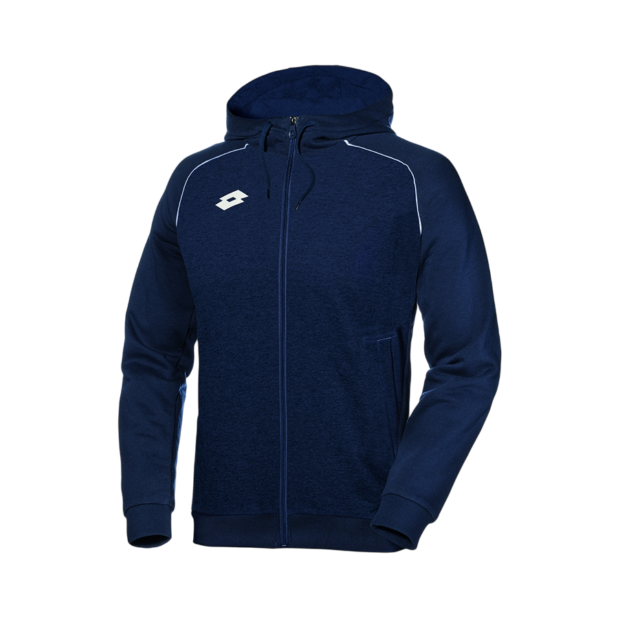 Felpa Lotto Delta Plus T5534 blu uomo con cappuccio, tessuto premium per comfort superiore durante sport e tempo libero