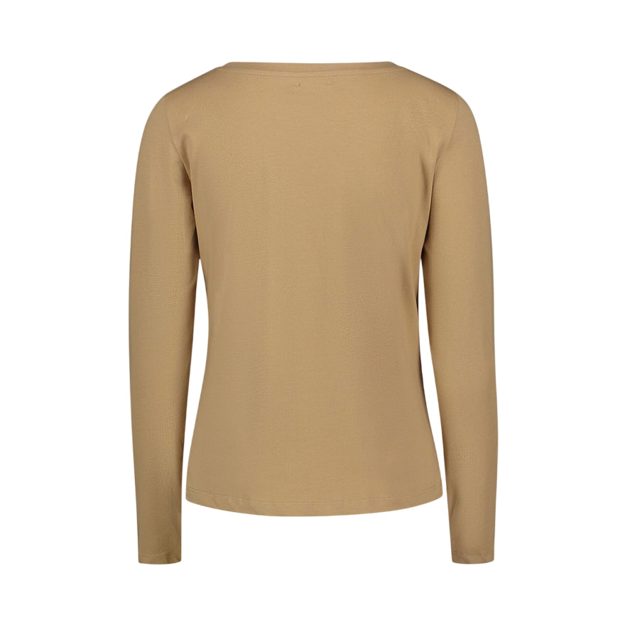 Gaudì T-shirt 521BD64014 beige: T-shirt Donna con Strass e Borchie - posteriore