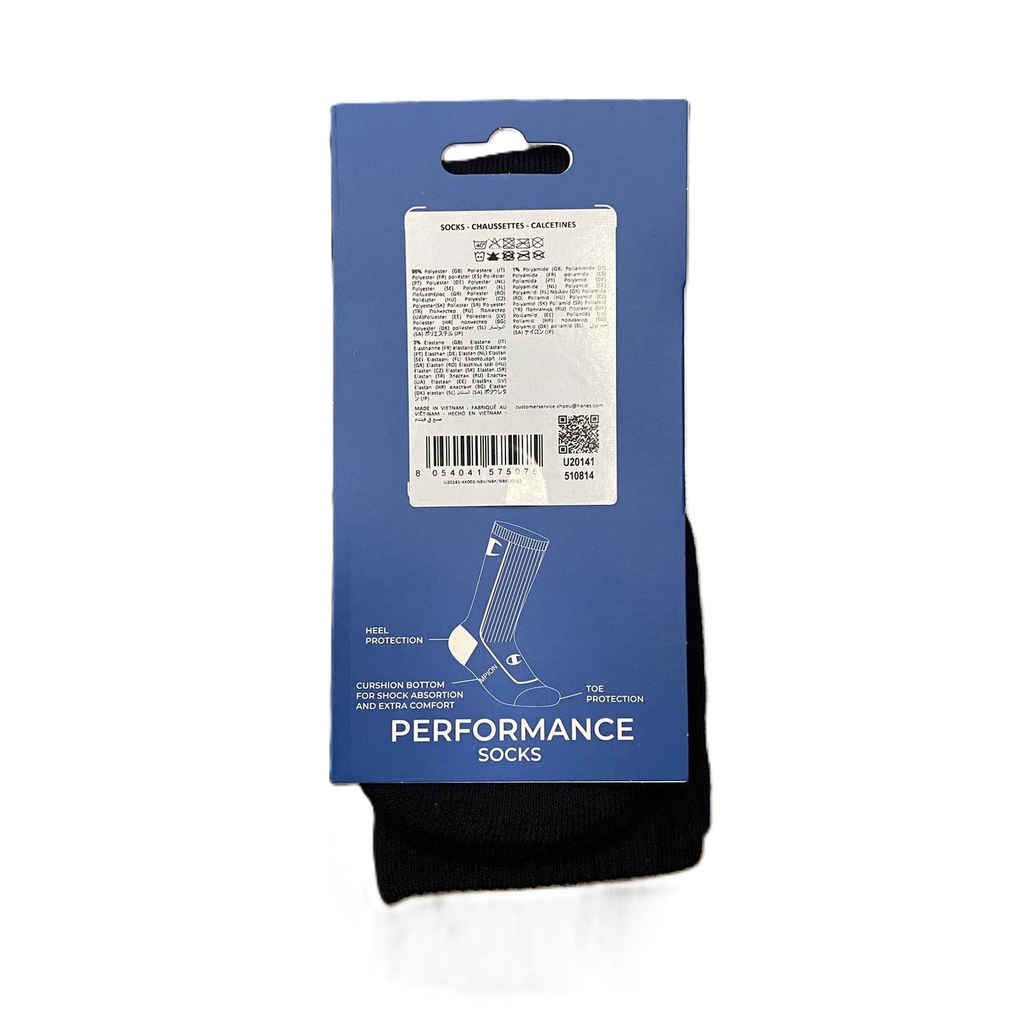 Champion Calza U20141 KK001 Ammortizzante e Traspirante Media Altezza – Confezione da 3 Paia con Logo Rifrangente