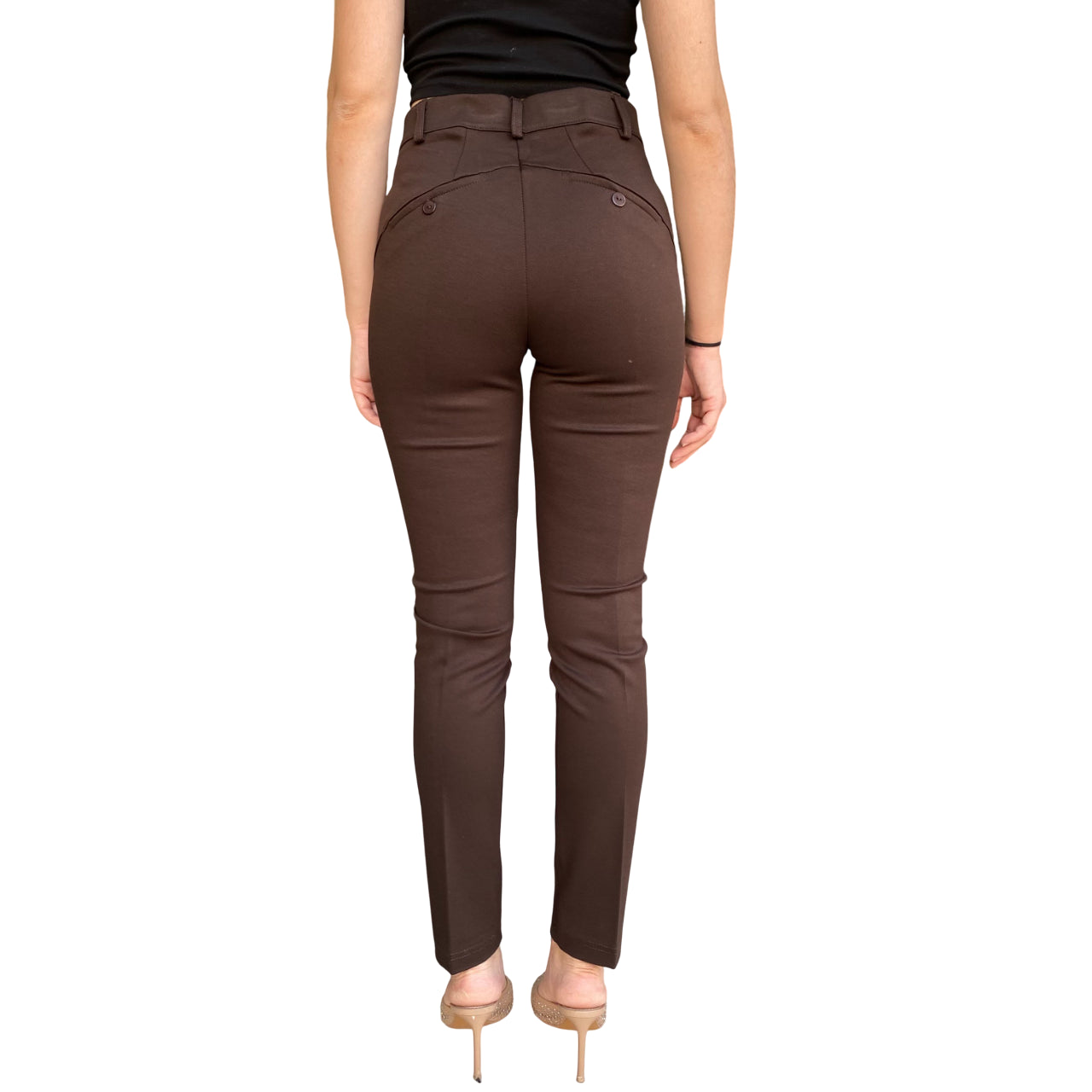 Griffai D5968: Pantalone Push-Up Donna Marte Nero - retro