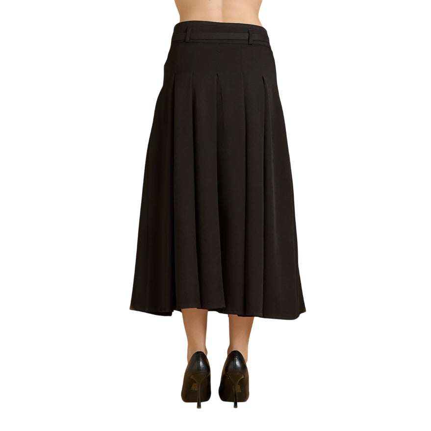 Griffai Gonna Longuette a Piege Vienna DGF5974 Nero