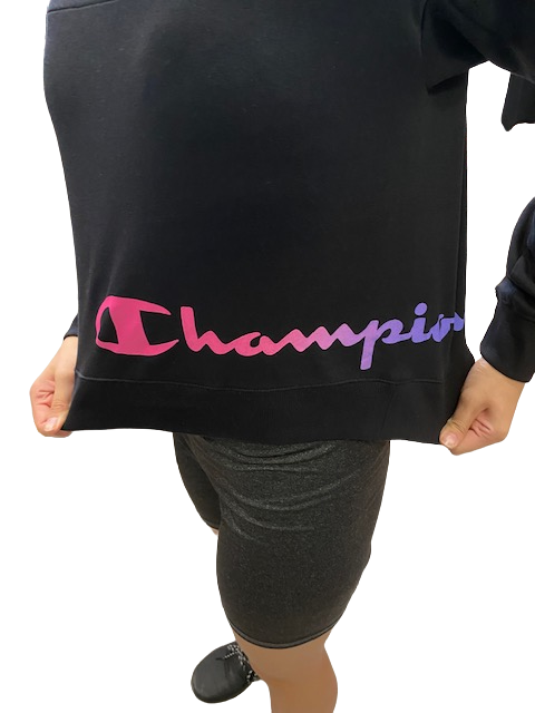 Champion Felpa da ragazza con cappuccio 404513 nero