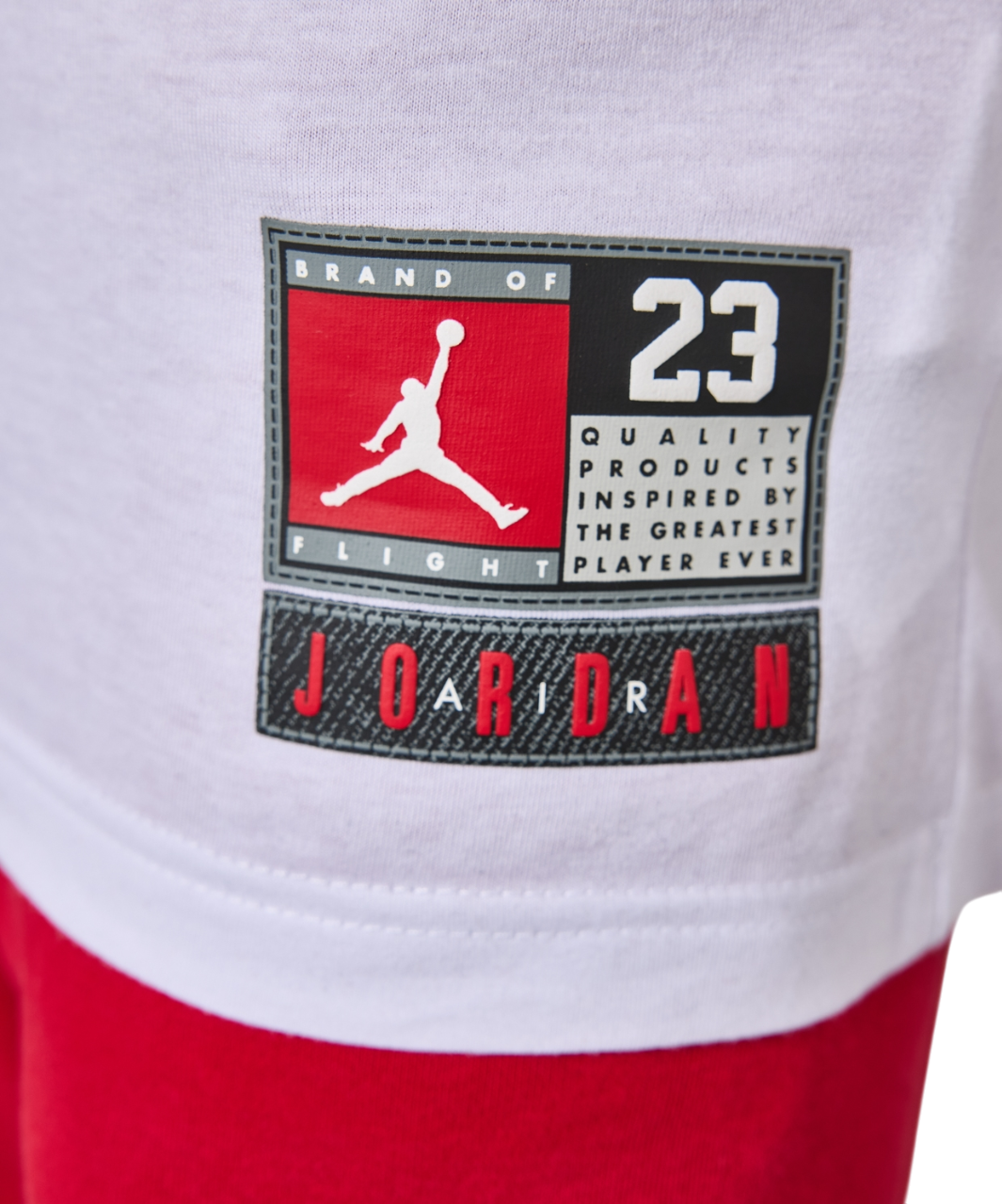 Jordan maglietta manica corta da ragazzo Practice Flight 95A088-001 bianco2