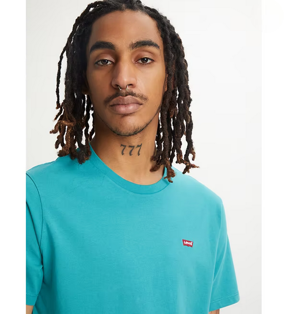 Levi's T-shirt manica corta girocollo Original Little Logo 56605-0165 green-blue slate