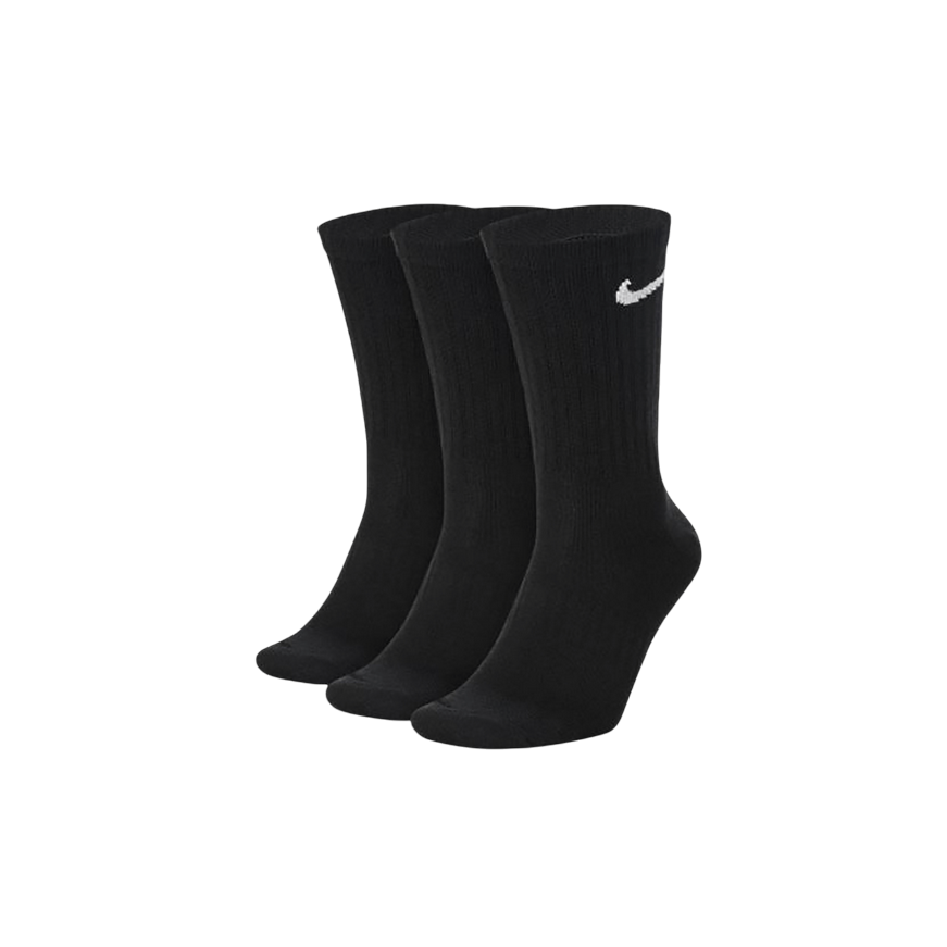Nike Everyday SX7676 010 - 3 paia di calze sportive traspiranti nere di media lunghezza per uomo e donna