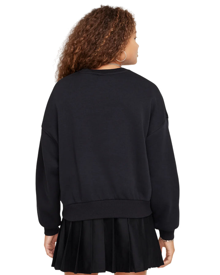 Nike Felpa Boxy Sportswear Club Fleece FZ9244-010 Nera Bambina - retro