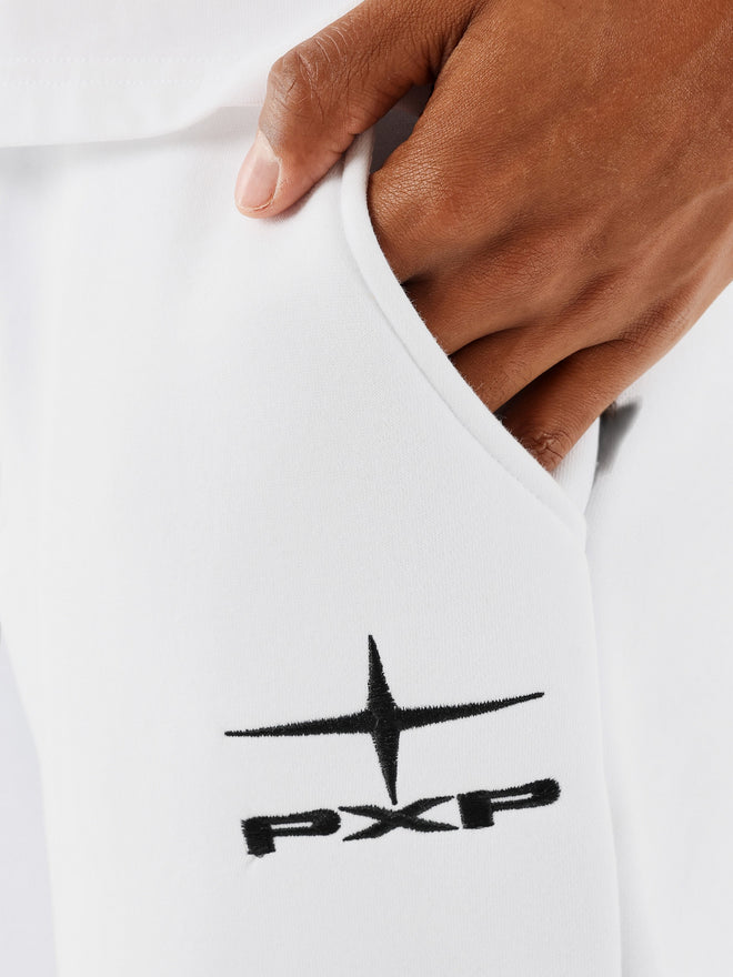 PXP Pantalone Uomo 2544506 WBK Bianco - Pantaloni Sportivi con Polsino