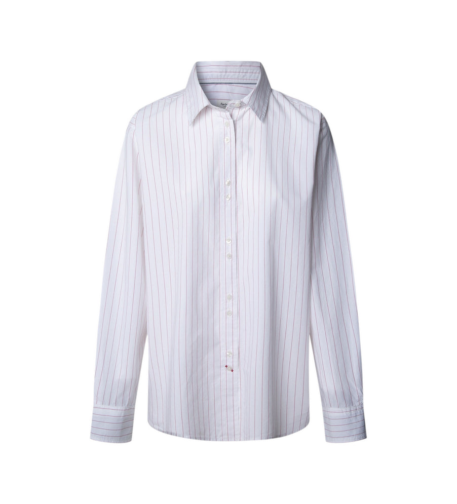 Pepe Jeans LYRIC PL3051265 Bianco Camicia Donna Casual Cotone 100% - Look Trendy e Confortevole
