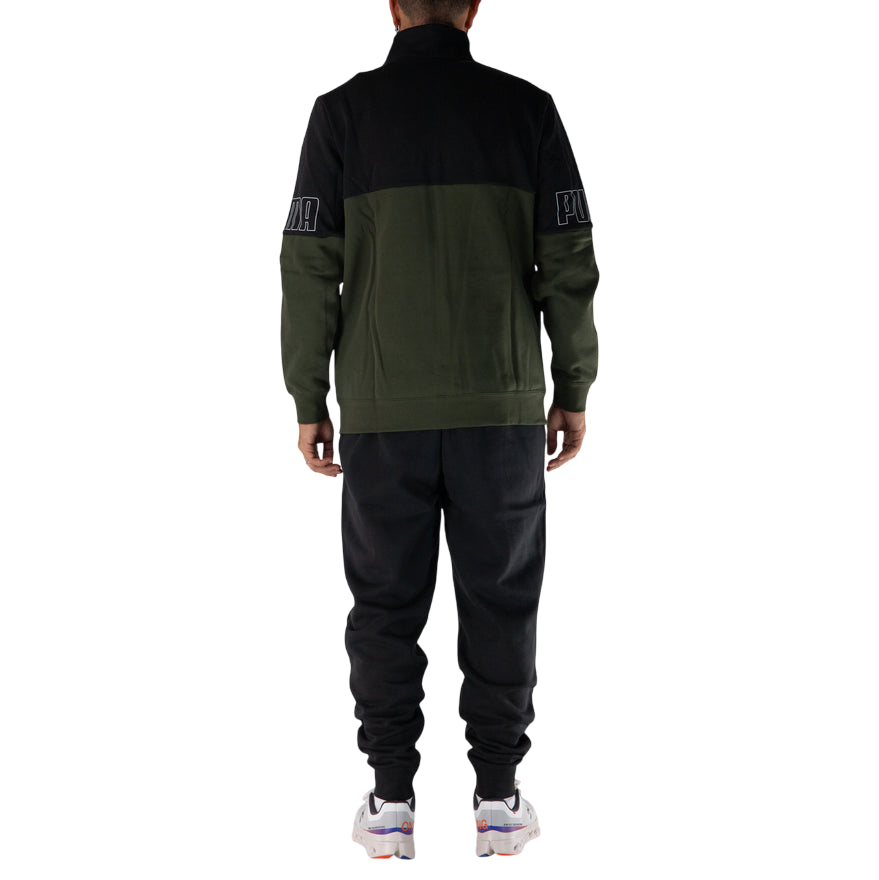 Puma Tuta Uomo Colorblock 691994-70 Verde/Nero