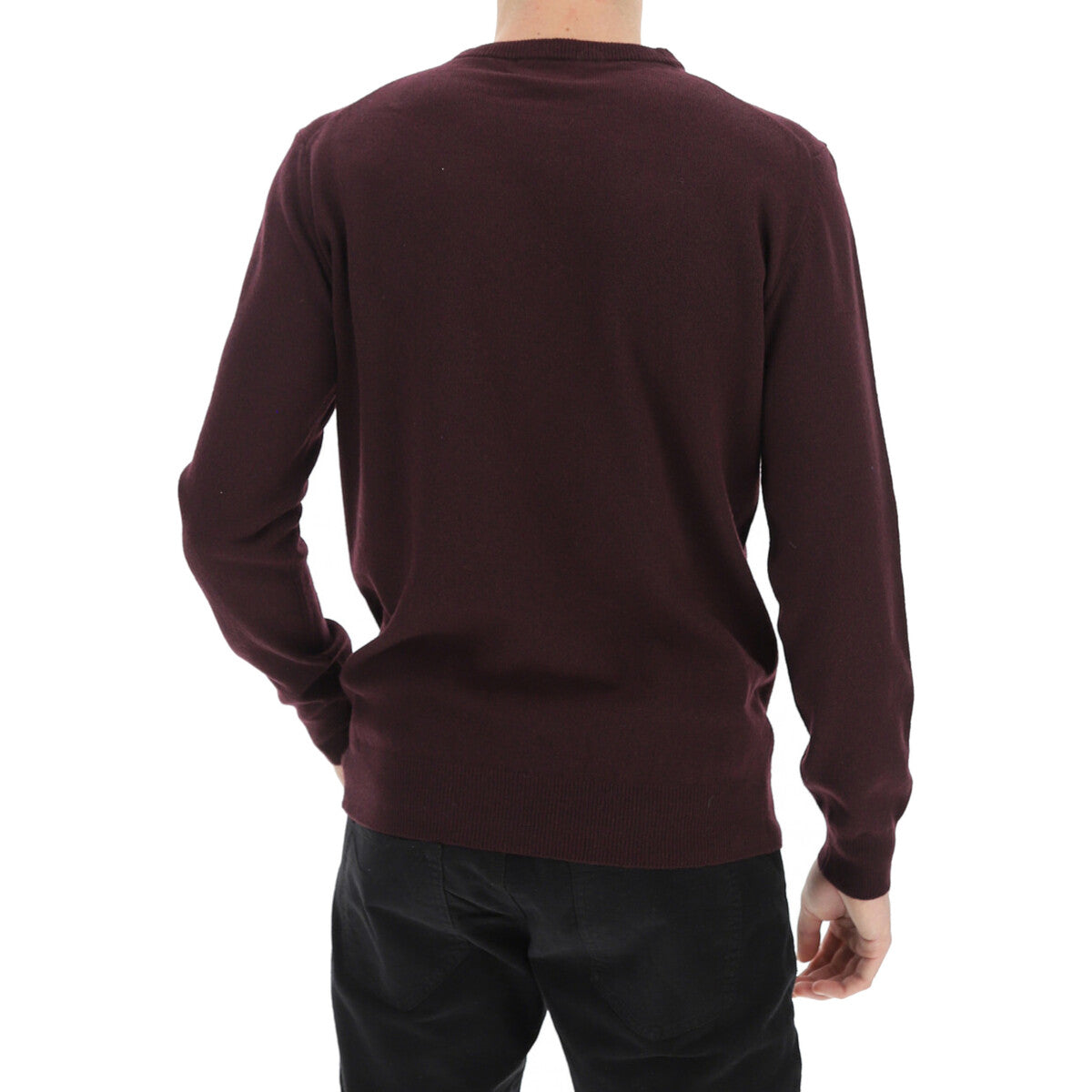 RefrigiWear Bennet Wash Pullover M26908 Bordeaux - Maglione Uomo in Lana Merino - retro