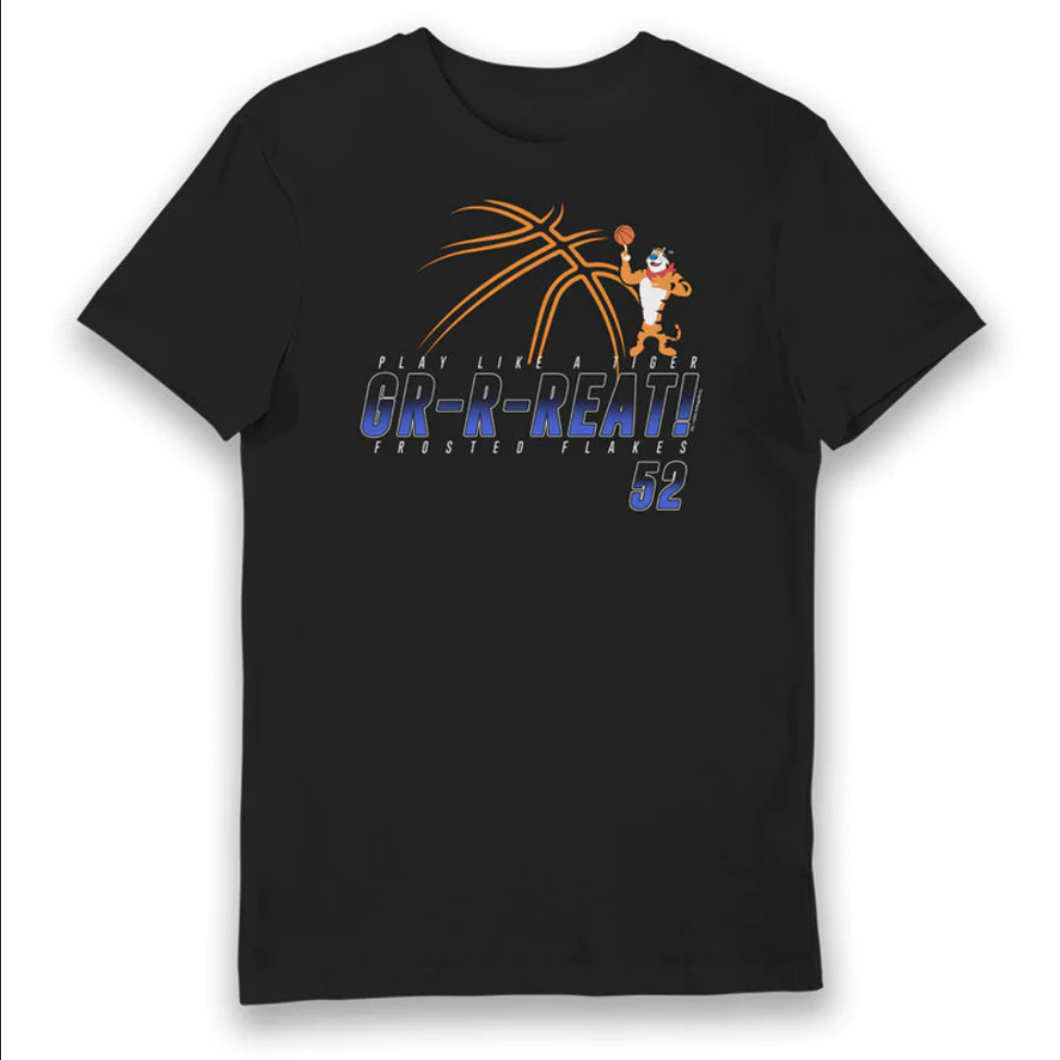 Kellogg's Frosties Tony The Tiger Gr-r-reat 52 Maglietta t-shirt per adulti Nera