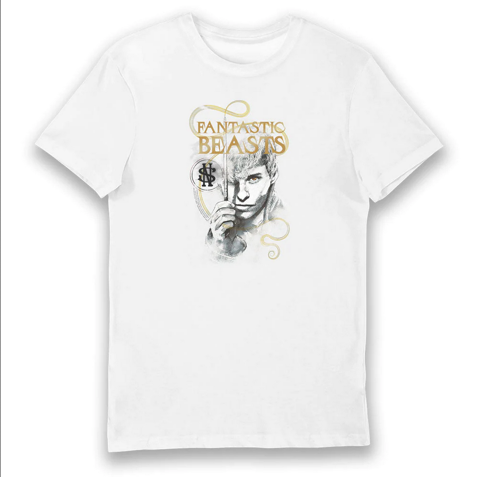 Animali fantastici I crimini di Grindelwald Maglietta T-shirt bianca Newt Scamander