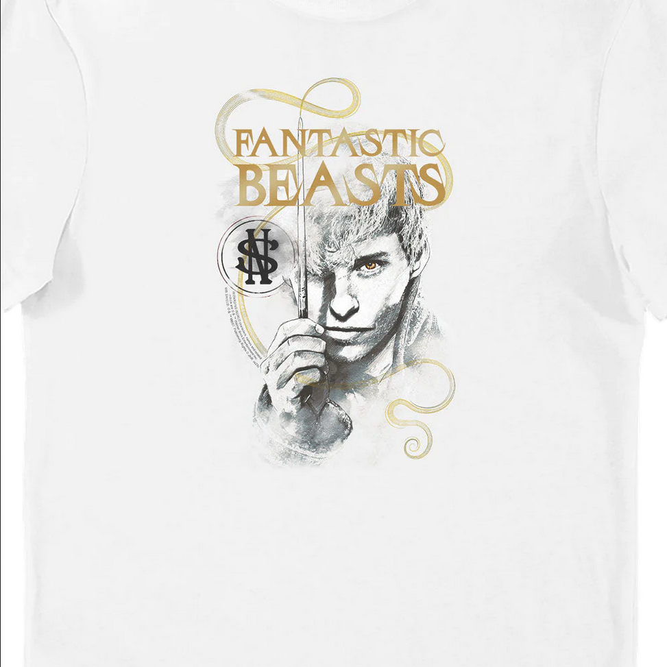 Animali fantastici I crimini di Grindelwald Maglietta T-shirt bianca Newt Scamander