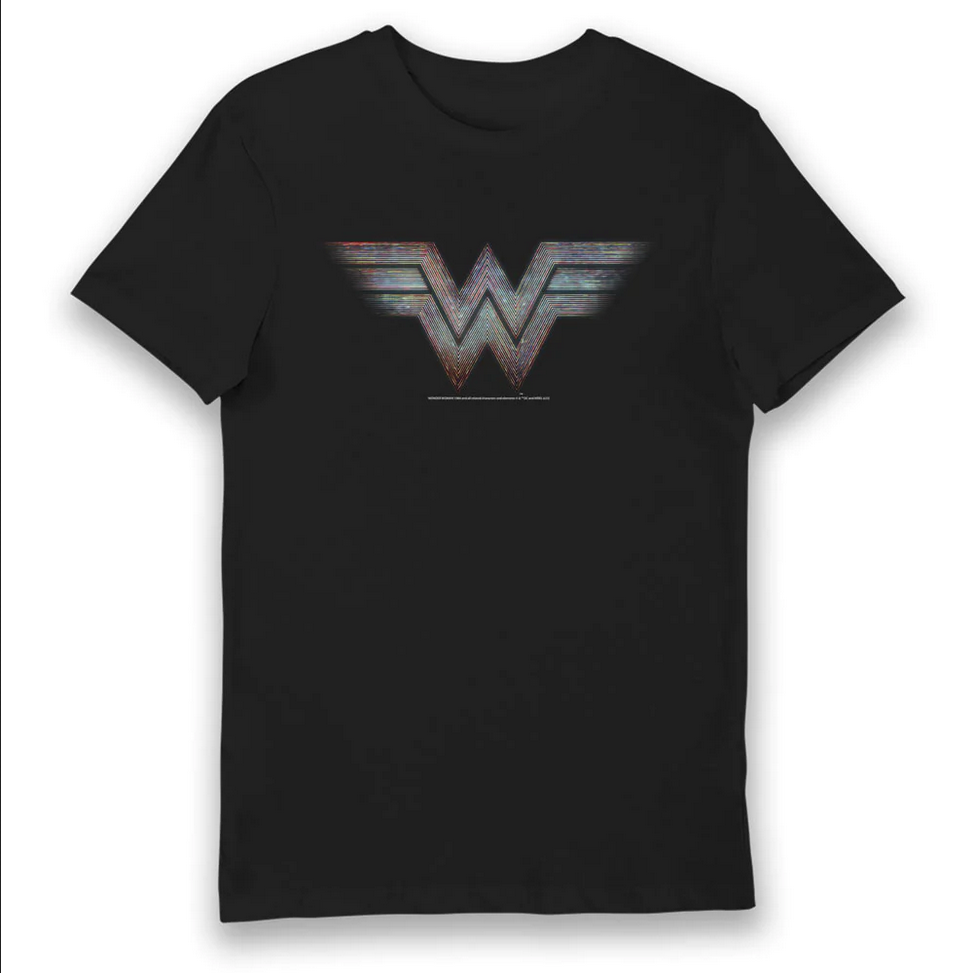 Maglietta T-shirt per adulti Wonder Woman Logo Icon Nera