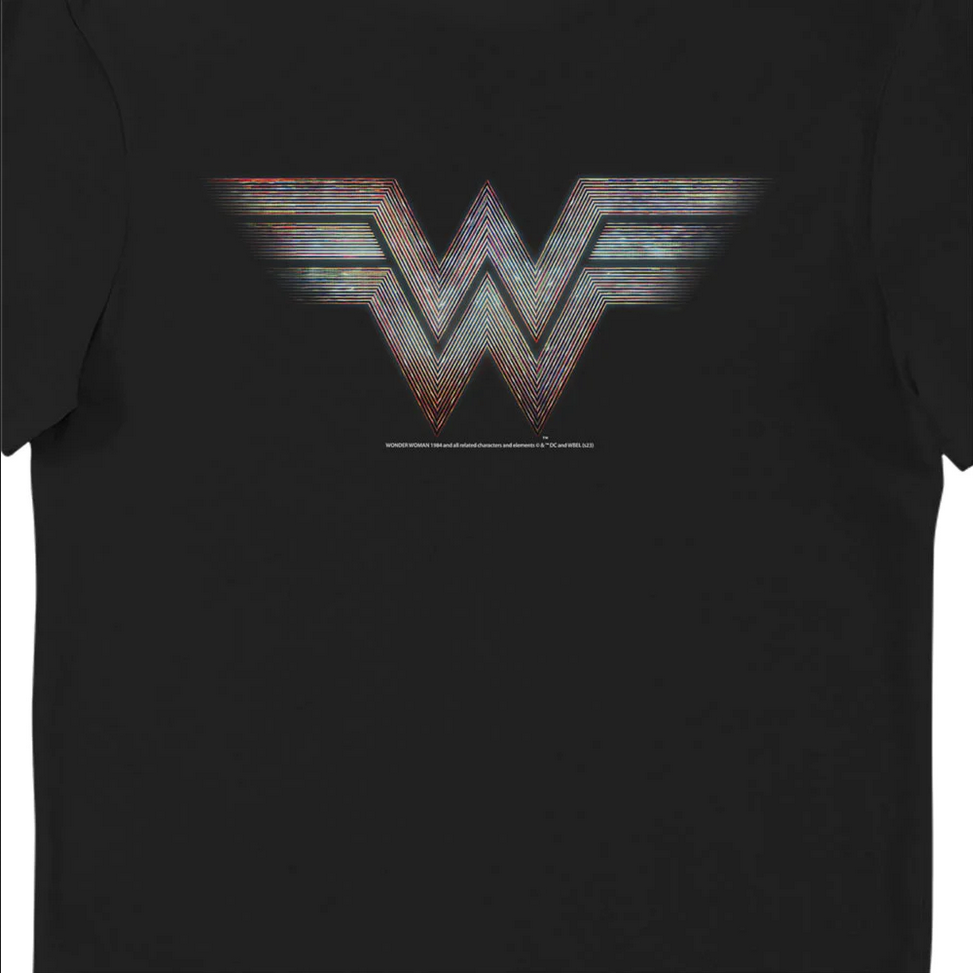Maglietta T-shirt per adulti Wonder Woman Logo Icon Nera