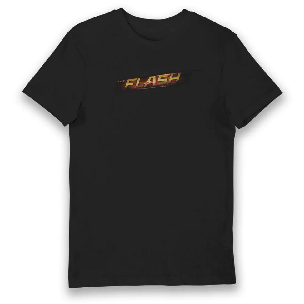 Maglietta T-shirt per adulti con logo Flash della DC Comics Nera