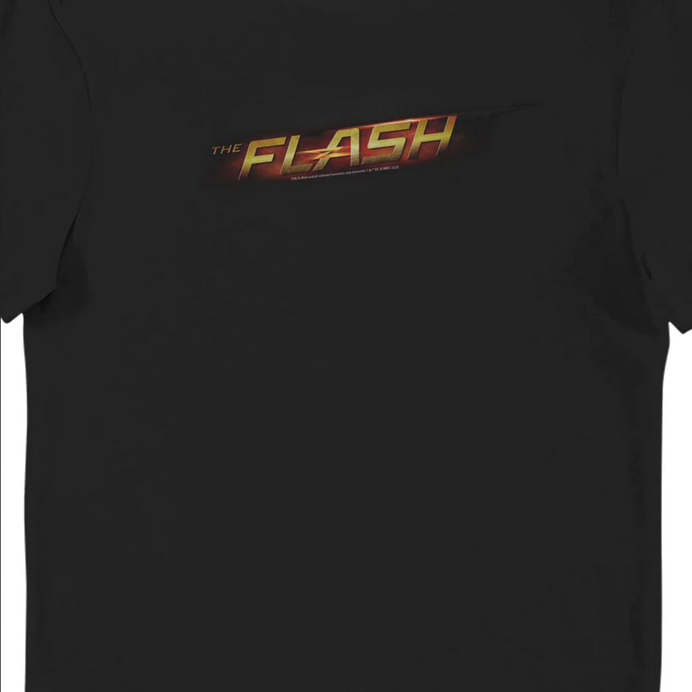 Maglietta T-shirt per adulti con logo Flash della DC Comics Nera