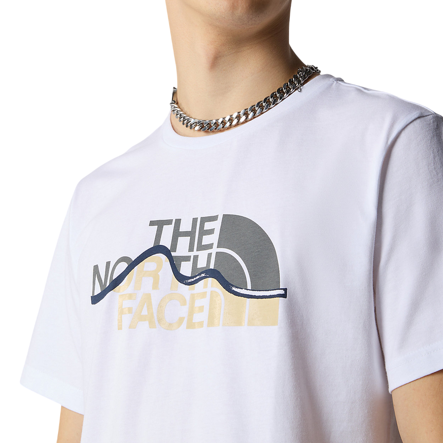 The North Face maglietta manica corta da uomo Mountain Line NF0A87NTFN41 bianco