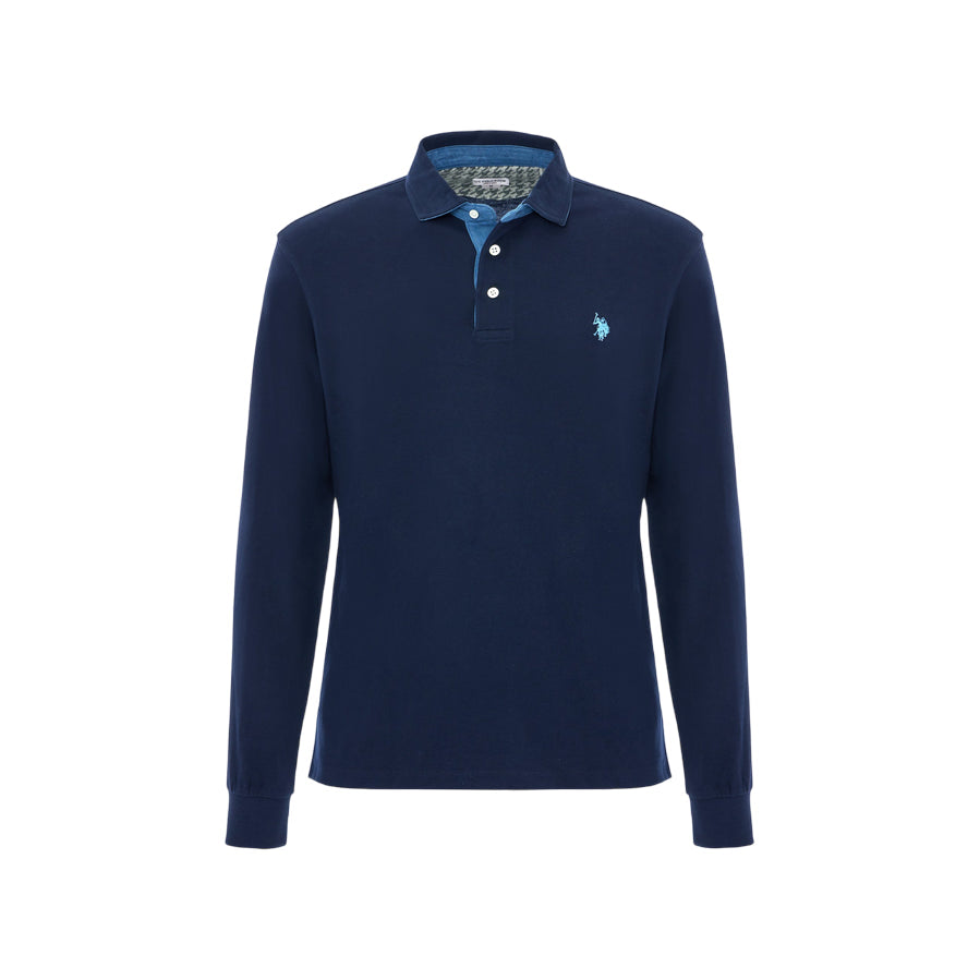 U.S. Polo Assn. Polo Manica Lunga da Uomo in Cotone Lyle Helbow US42177017 179 Blu – Eleganza Sportiva, Comfort Naturale e Versatilità Stagionale