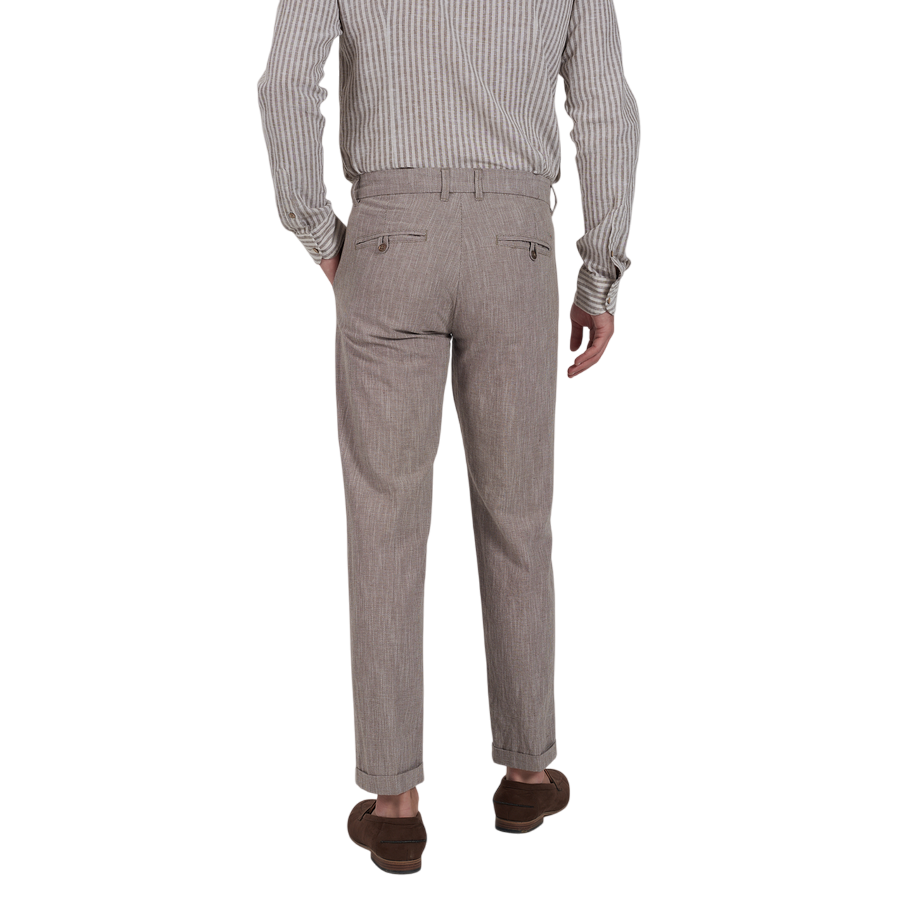 Yes Zee pantalone casual da uomo 0955 P660 PW00 2232 marroncino