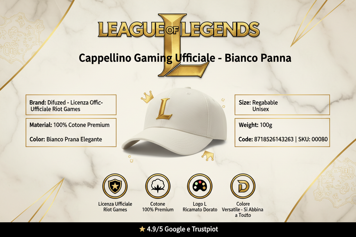 Cappellino League of Legends Logo L Infografica