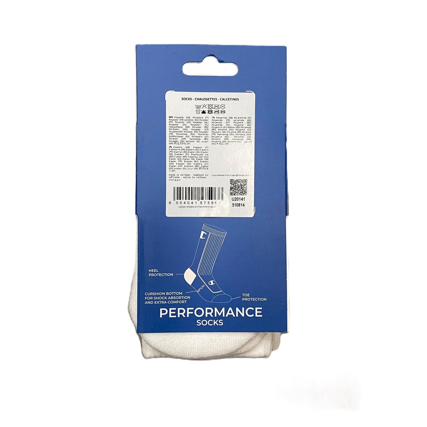 Champion Calza U20141 WW001 Ammortizzante e Traspirante Media Altezza – Confezione da 3 Paia con Logo Rifrangente