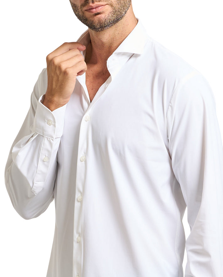 YES ZEE – Camicia Uomo No Stiro 0362 C809 Gesso