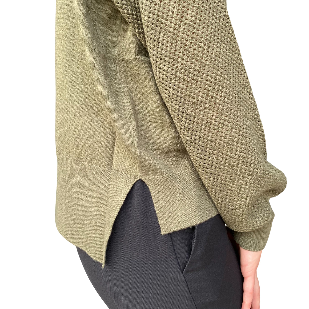 Gaudì Maglia Dolcevita Donna Lurex Verde 521BD53051 | Maglione scintillante