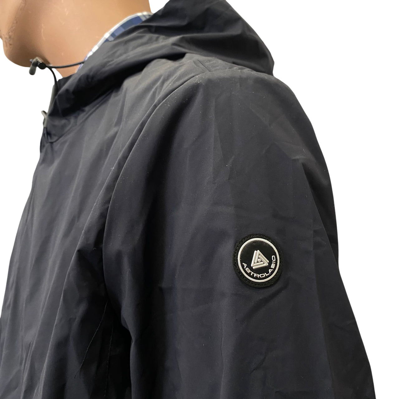 Astrolabio giubbino sfoderato da uomo con cappuccio CX9M 956 blu