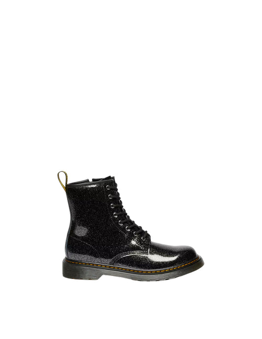 Dr. Martens – Stivali Junior 1460 Glitter 41437001 Nero & Argento | Design Brillante, Pelle Glitterata Kids, Comfort Protezione