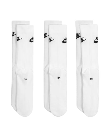 Nike Calze Everyday Essential (3 paia) - Mid-Length, Bianche DX5025-100