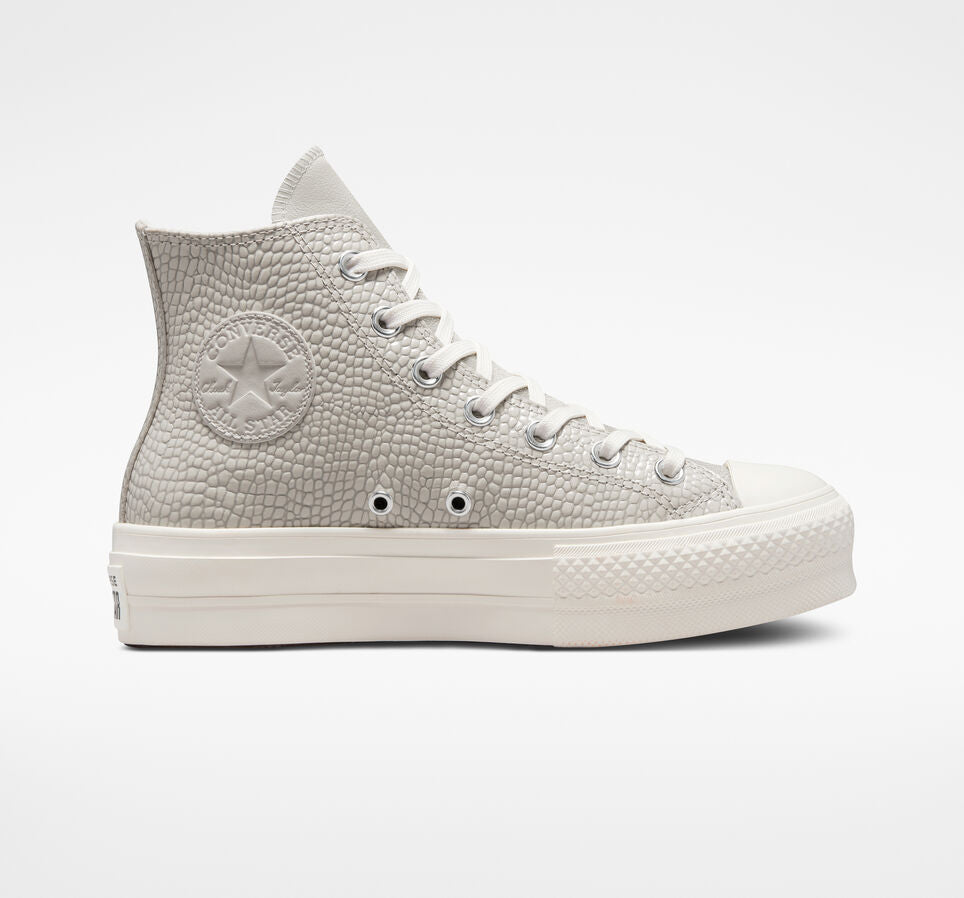 Converse Chuck Taylor All Star Lift Platform Croco Embossed A04267C desert sand-egret-black
