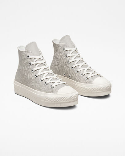 Converse Chuck Taylor All Star Lift Platform Croco Embossed A04267C desert sand-egret-black