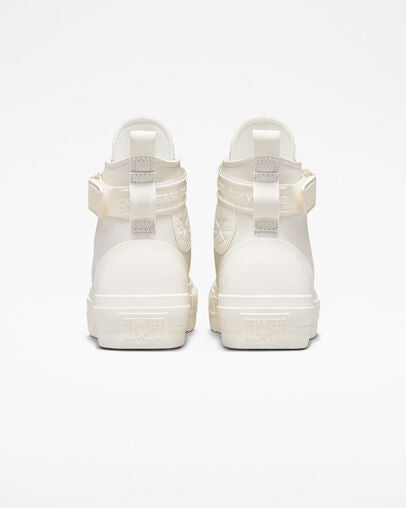 Converse scarpa alta da donna con zeppa e fascetta alla caviglia A04270C white vintage-egret