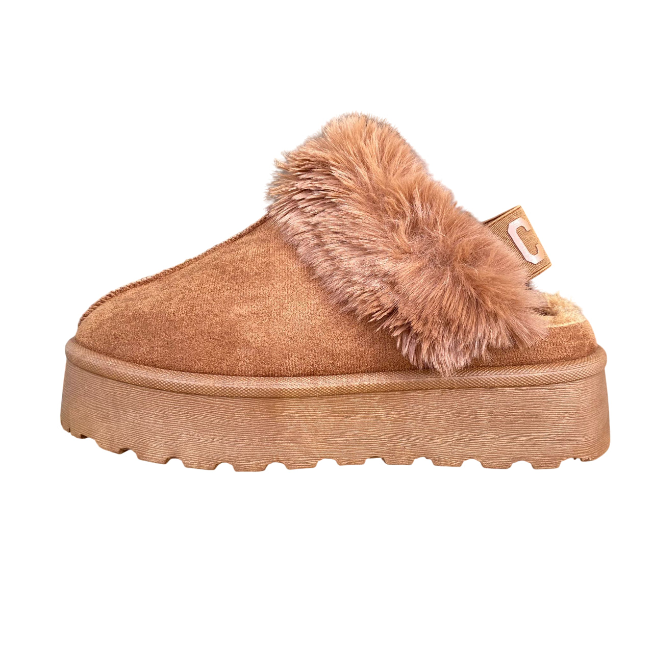 Sabot Icon donna IC04679SD biscotto, platform 4cm, nabuk e logo brillantinato. Comfort, stile.