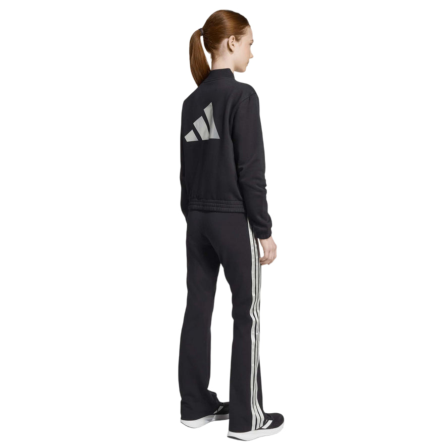 Adidas - Tuta Ragazza Glam Track JL7474 Nero-Argento