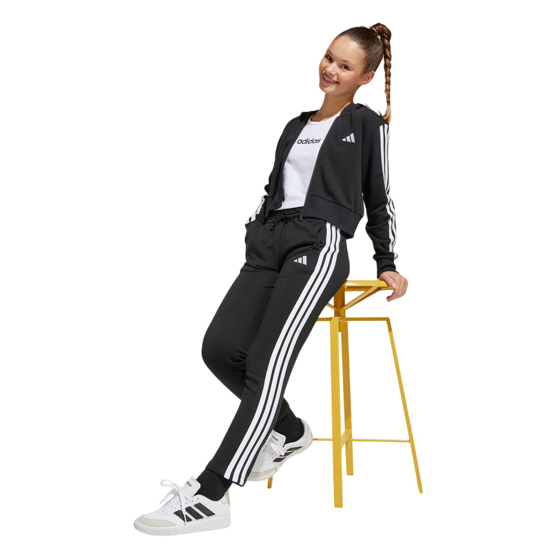 Adidas Felpa Con Cerniera e Cappuccio da Ragazza Essentials JJ0956 nero