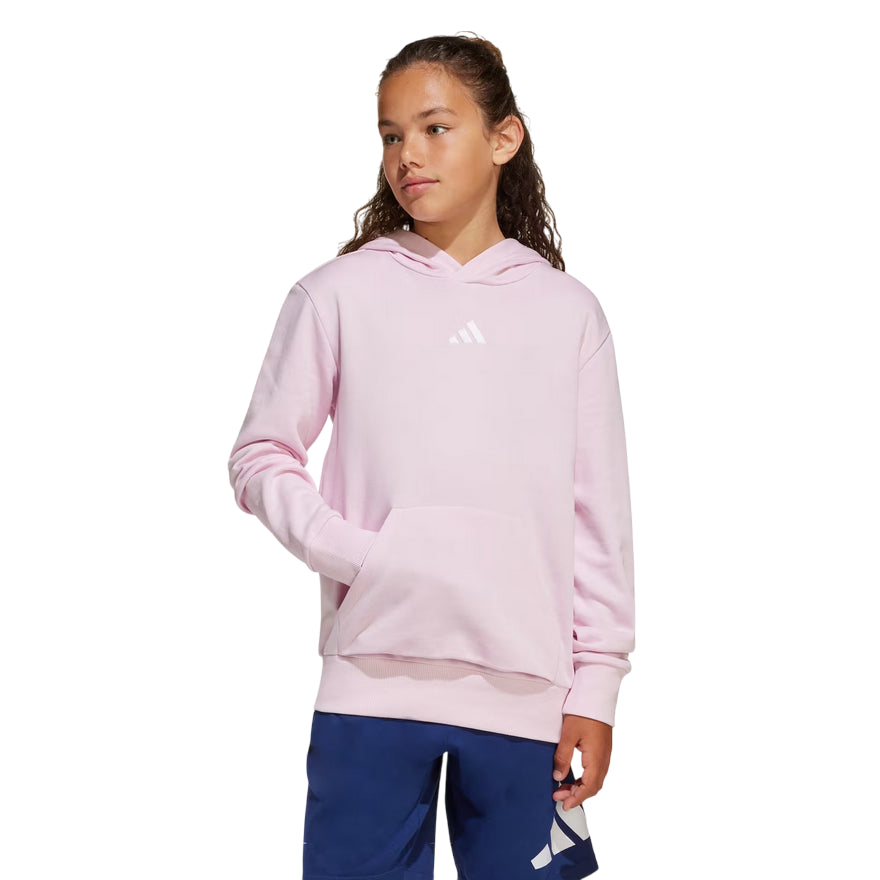 Adidas Felpa con Cappuccio Essentials per Bambine Rosa – Codice Articolo JC9773 - vista frontale