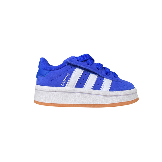 Adidas Originals scarpa sneakers da bambino con strappo e laccio elastico Campus 00s JR5787 blu-bianco