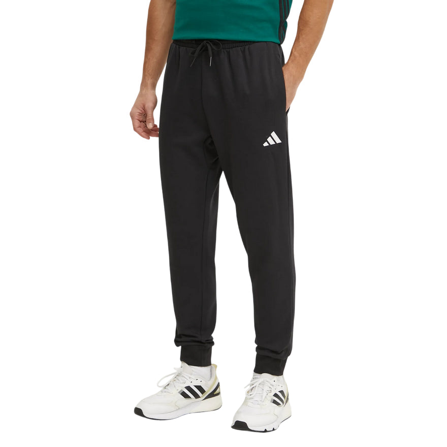 Adidas Pantaloni Uomo Essentials Feelcozy Fleece JE2815 neri - vista frontale