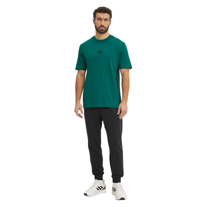Adidas Pantaloni Uomo Essentials Feelcozy Fleece JE2815 neri - vista principale indossato