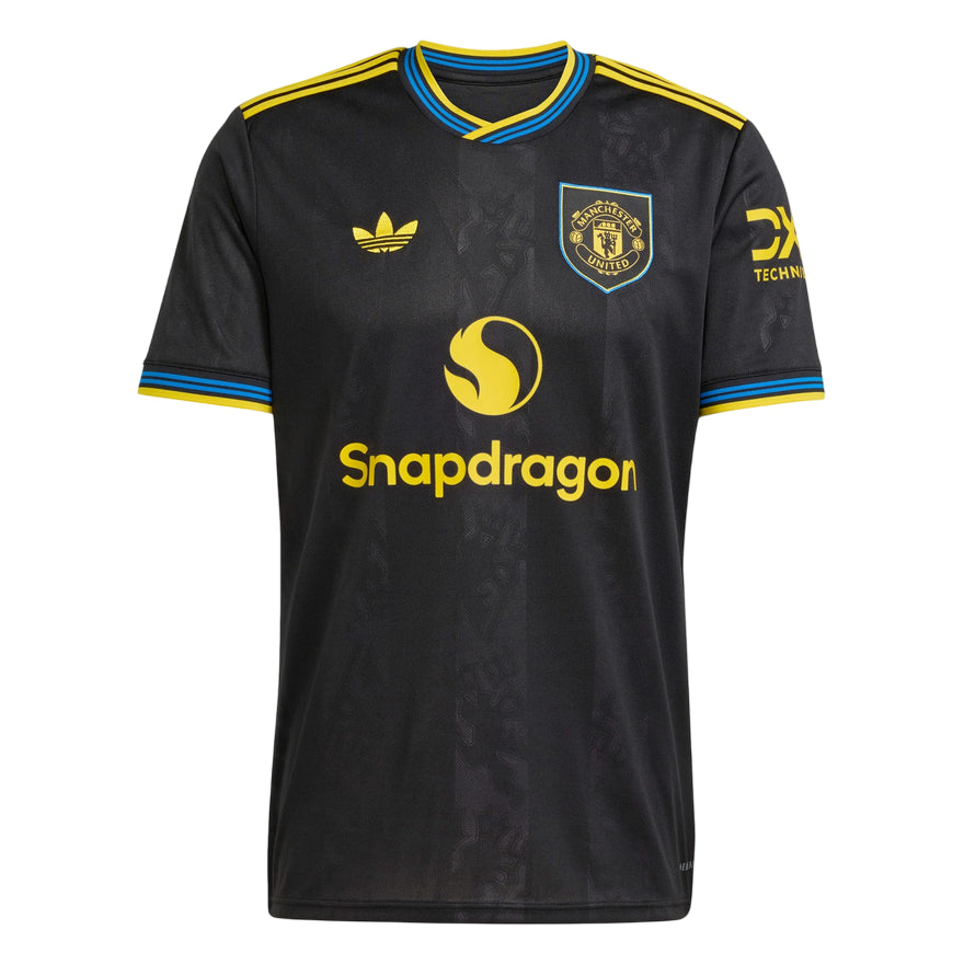 Adidas Terza Maglia Manchester United 25/26 KD4225 Nero - Maglia Calcio Ufficiale con Tecnologia AEROREADY - fronte