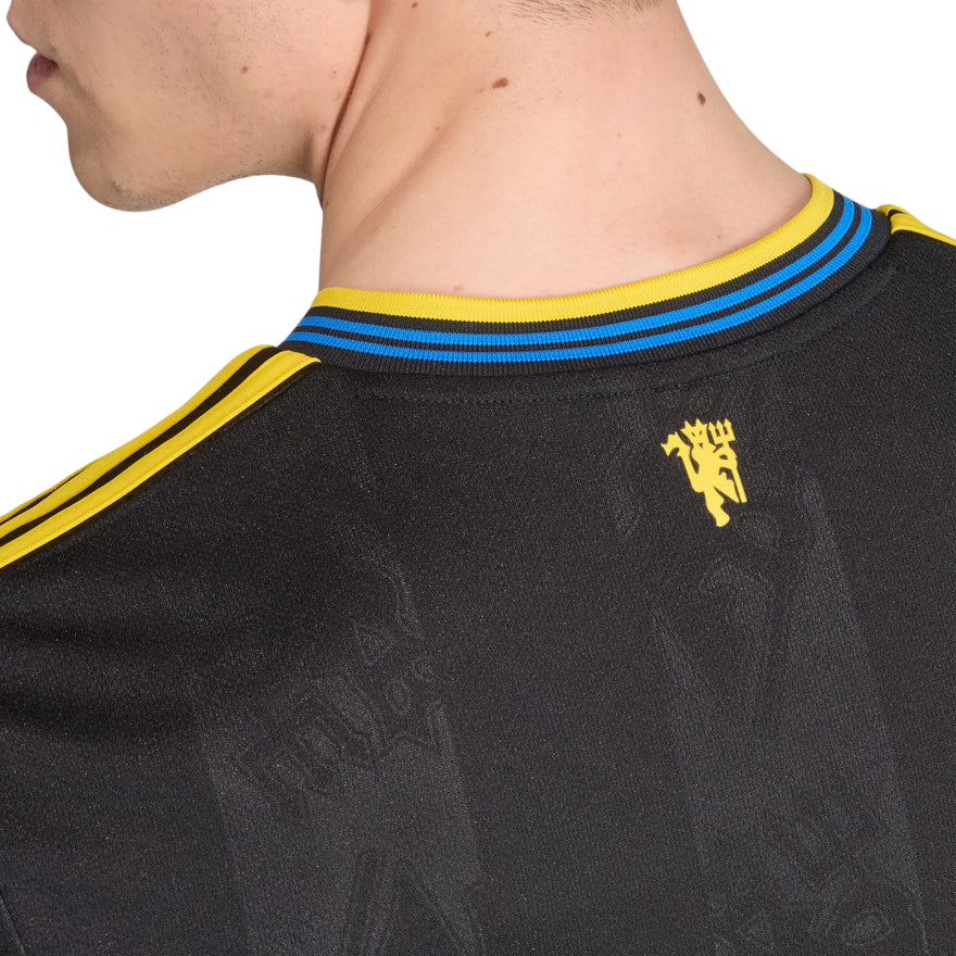 Adidas Terza Maglia Manchester United 25/26 KD4225 Nero - Maglia Calcio Ufficiale con Tecnologia AEROREADY - logo